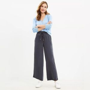 Ann Taylor Loft drawstring pants size small coastal grey color